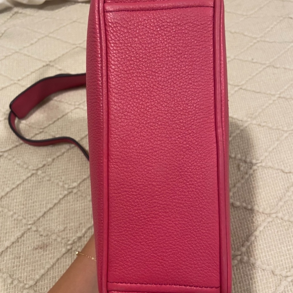 Prada Vitello Phenix Leather Peonia Pink Shoulder Camera Bag 1BH103 - Picture 14 of 15